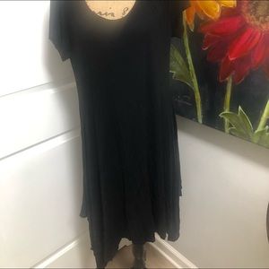 Black dress with hi/ lo hemline